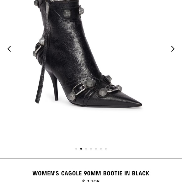 WOMEN'S CAGOLE 90MM BOOTIE IN BLACK - Picture 2 of 9